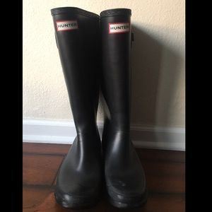 Hunter Huntress Black Rain Boots