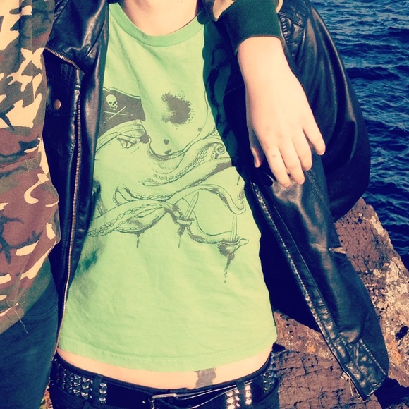 green pirate shirt