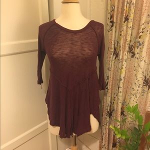 Free people semi sheer stretchy tunic
