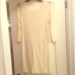Diane Von Furstenburg Ivory Lace Dress