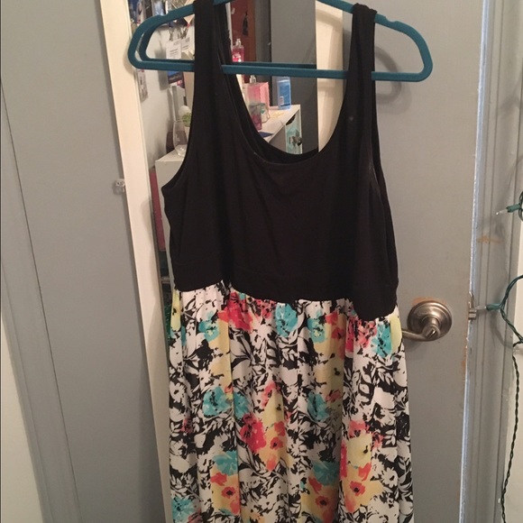 A floral chiffon dress