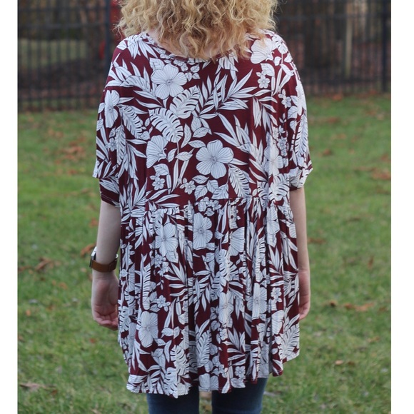 Tropical Babydoll Tunic - Picture 2 of 3