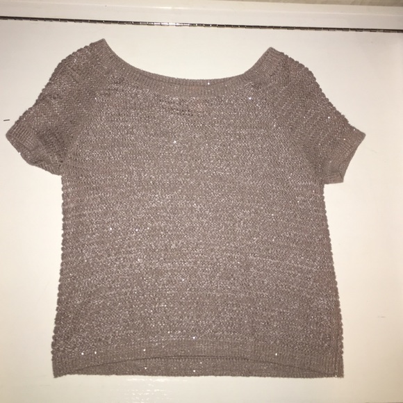 INC short sleeve sequence sweater - Picture 1 of 1