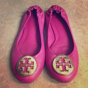 Authentic Pink Tory Butch signature Ballet Flats