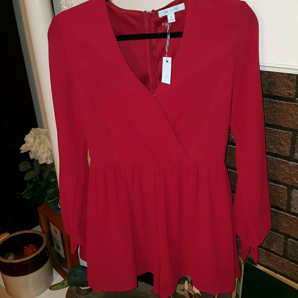 She + Sky Other - Absolutely adorable red romper