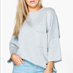 Boohoo Oversized Pocket Sweatshirt