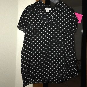 Black and white polka dot shirt