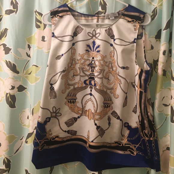 Silky sleeveless top