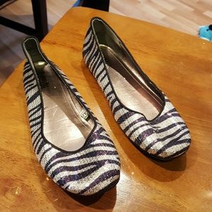 Worn once dressy flats with sequins!