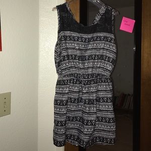 Black and white romper