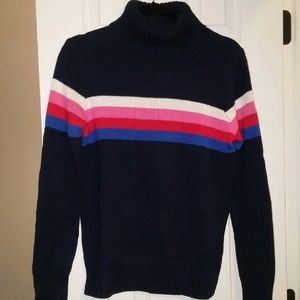 Navy stripped turtle neck sweater