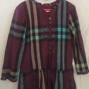 Purple Burberry midi dress