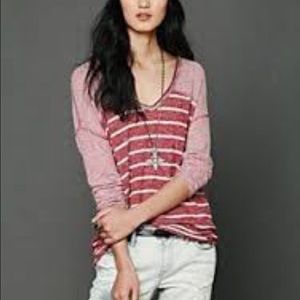 Free People 'Hang Ten' long sleeved knit top XS