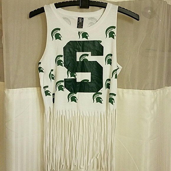 MSU fringe tank top