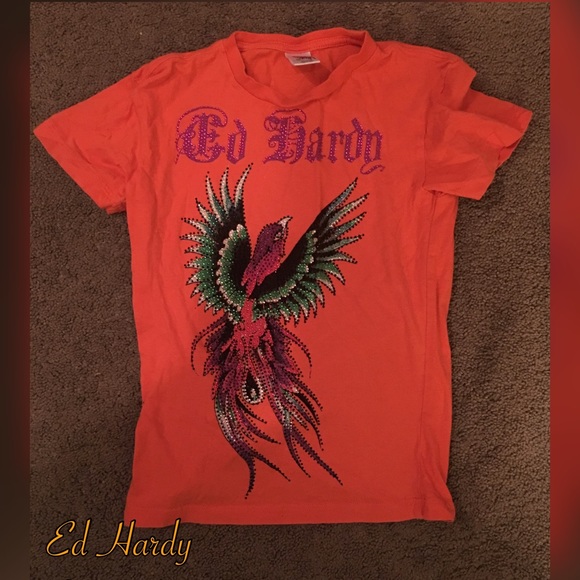 Rhinestone Bird Tattoo Shirt