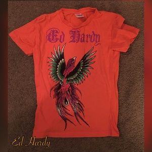 Rhinestone Bird Tattoo Shirt