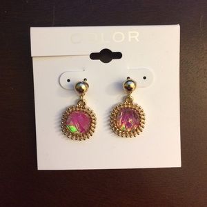 Pink shimmery earrings!