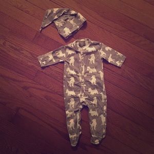 Pajamas with matching hat