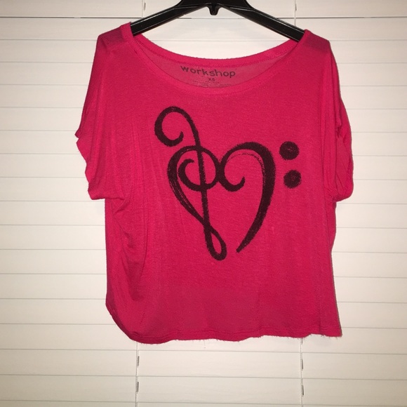Delia's musical note crop top - Picture 1 of 1