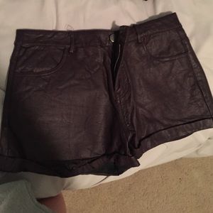 Sassy purple leather forever 21 shorts