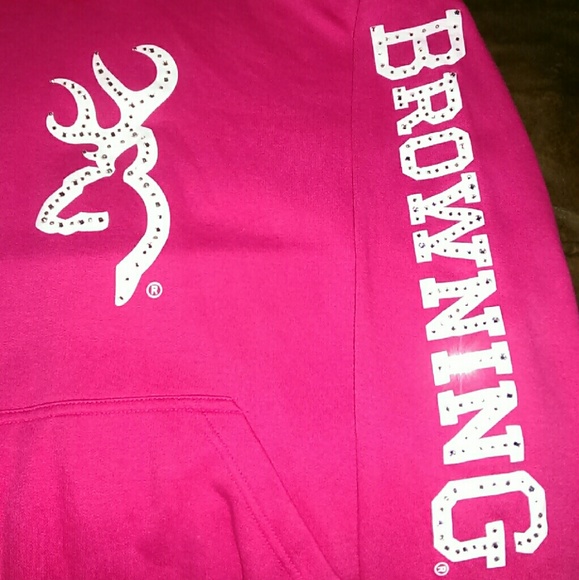 Hoodie Embellished with Rhinestones
