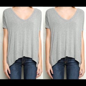 Light Grey Brandy Melville Sheron Short Sleeve Top