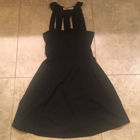 free people high neck little black dress