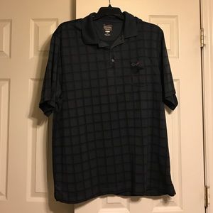 XXL DriFit Checkered Grey Golf Polo