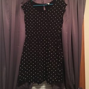 Black dress with polka dots