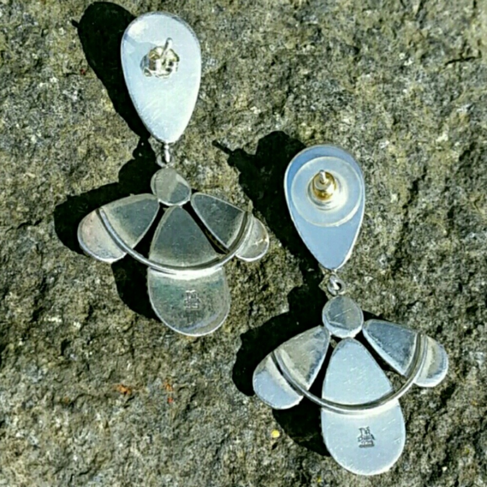 SOLD Lapis Jay King Sterling Silver Earrings - Picture 3 of 5