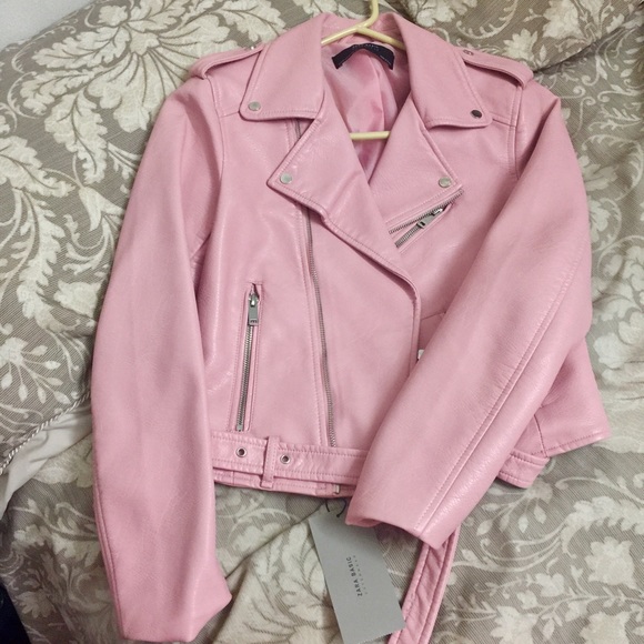 Zara pink leather jacket - Picture 4 of 4