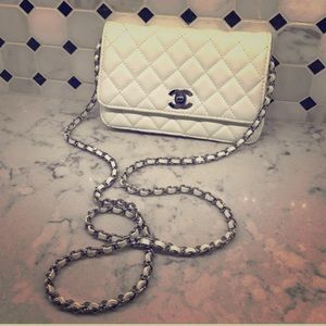 White Wallet on a Chain