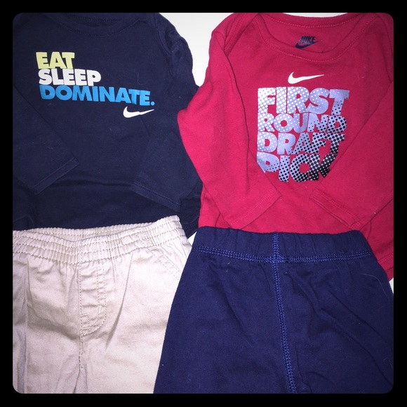 2 Nike onsies w/ pants