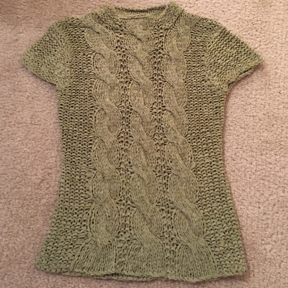 Green crochet blouse