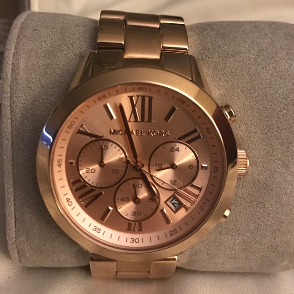 Michael Kors rose gold chrono watch