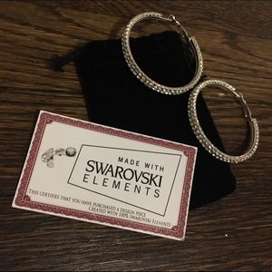 Swarovski elements hoop earrings