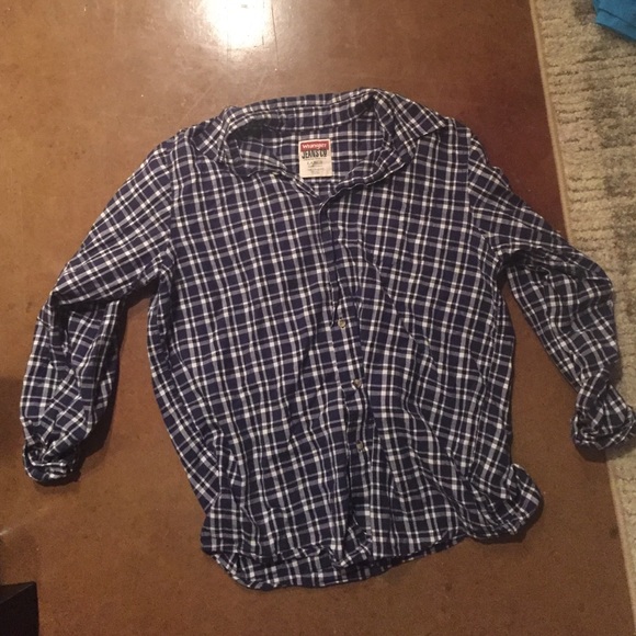 Blue Plaid Button-Down - Picture 1 of 2