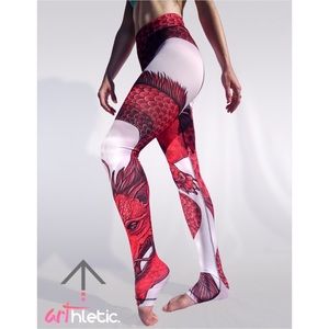 Arthletic Red Dragon High Waisted Leggings Large