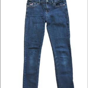 Dark wash skinny jeans