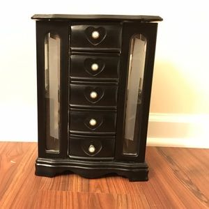 Black five drawer jewelry box!