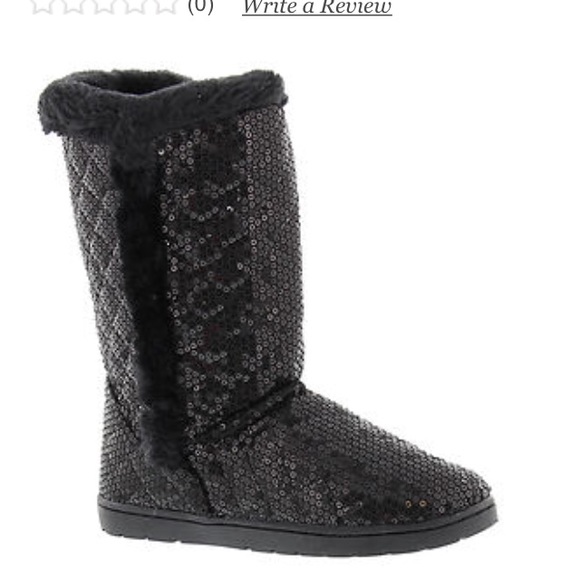 SURPRISE SALE! Black Sequin Boots- Girls size 5
