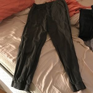 Olive green trousers