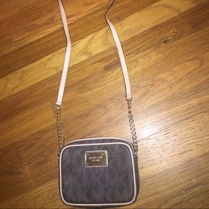 Michael Kors brown mini crossbody bag