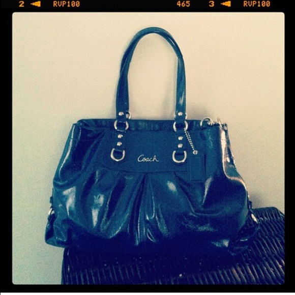 Patent Leather Coach Ashley Satchel