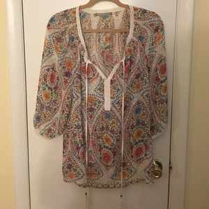 Daniel Rainn Floral Drapey Shirt