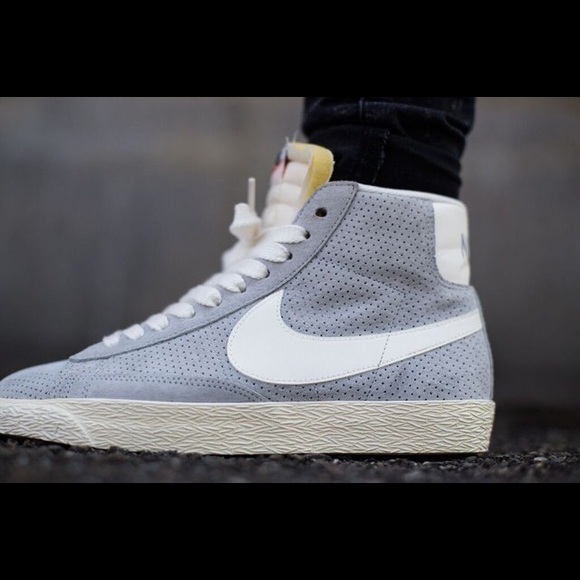Barely worn grey high top Nike Blazer