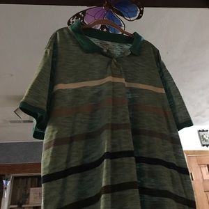 Men's green Mossimo Shirt w/stripes, XXL