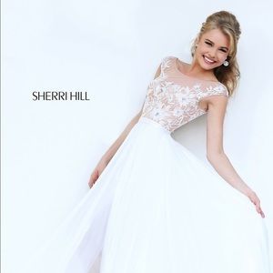 HUGE SALE - SHERRI HILL WHITE GOWN