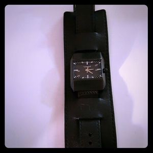 Vestal mens leather watch