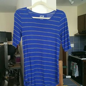 Apt. 9 Kohl's Blue and Gray striped shirt